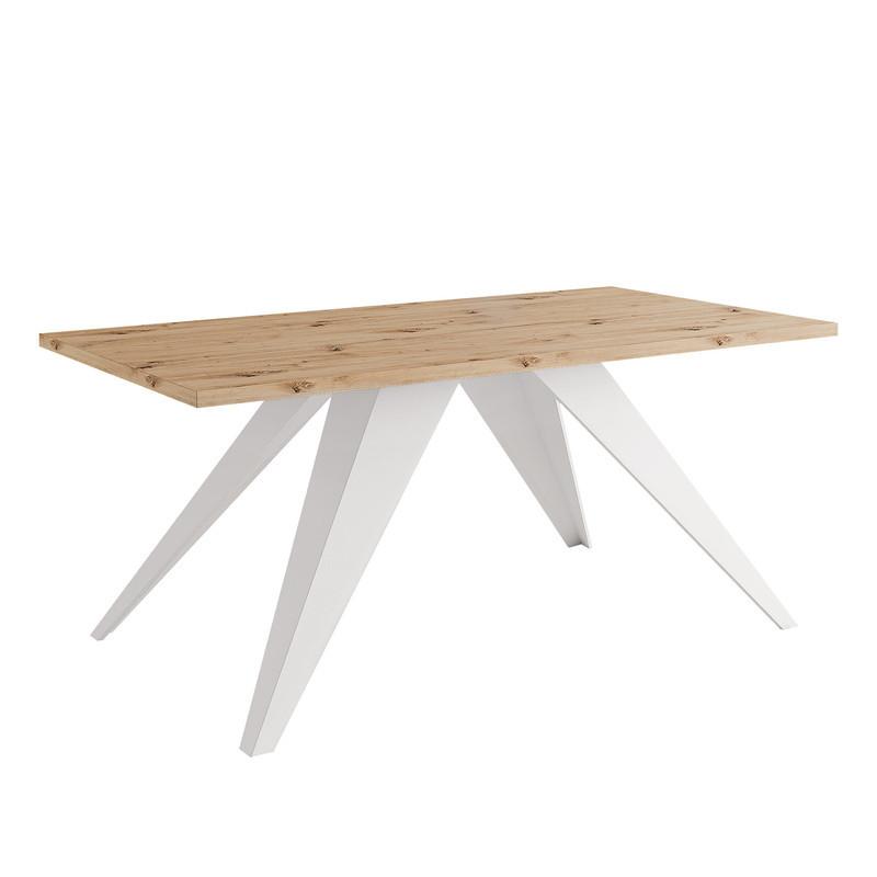 COUCHTISCH AIRA 120/60/48 cm Rechteckig, Weiß/Artisan-Eiche - Eiche Artisan/Weiß, Metall (60/120/48cm) - Idohome
