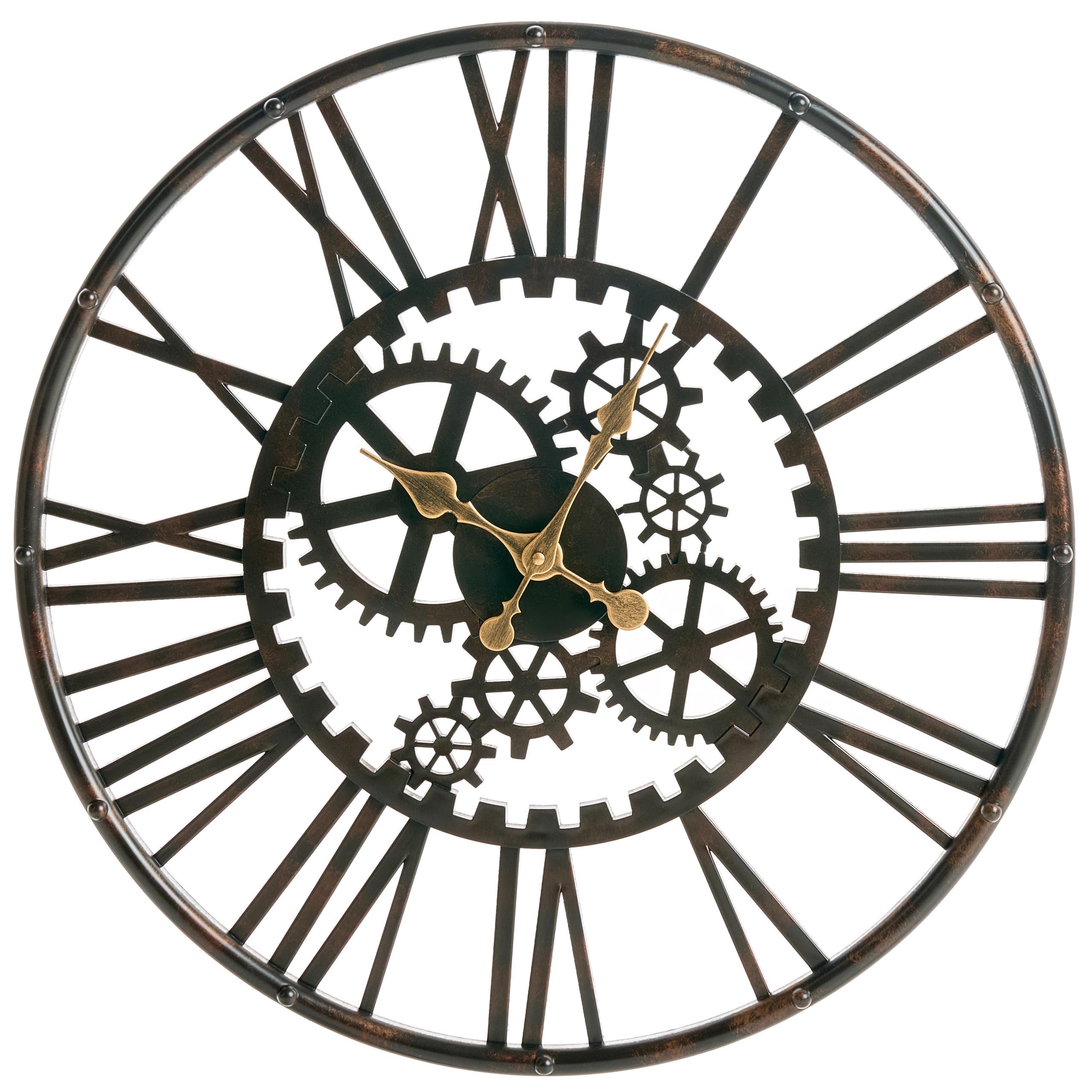 WANDUHR 60 cm Metall Schwarz Petrer - Schwarz, Metall (60/60/3cm) - Beliani