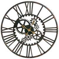 WANDUHR 60 cm Metall Schwarz Petrer - Schwarz, Metall (60/60/3cm) - Beliani