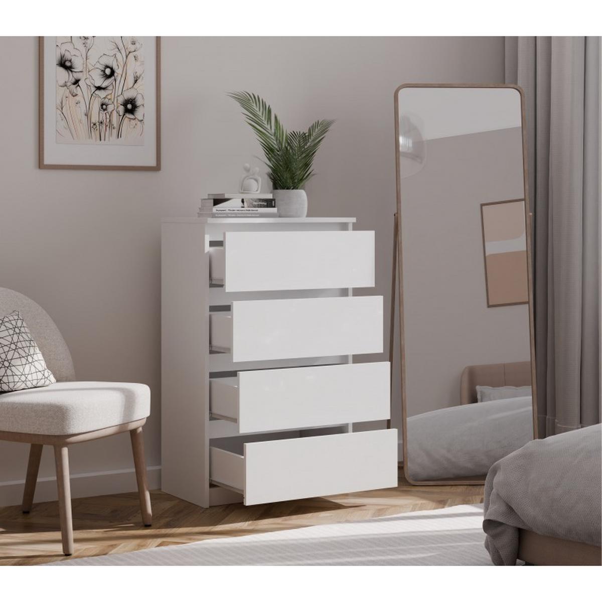 KOMMODE Weiß 70/97/40 - Weiß, Holzwerkstoff (70/97/40cm) - RAUMHIRSCH FURNITURE