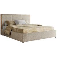 POLSTERBETT LERIO CLASSIC 200/200 - Dunkelbeige Strukture - Multipocket-Matratze - Bronzefarben, Textil (200/200cm) - MKS