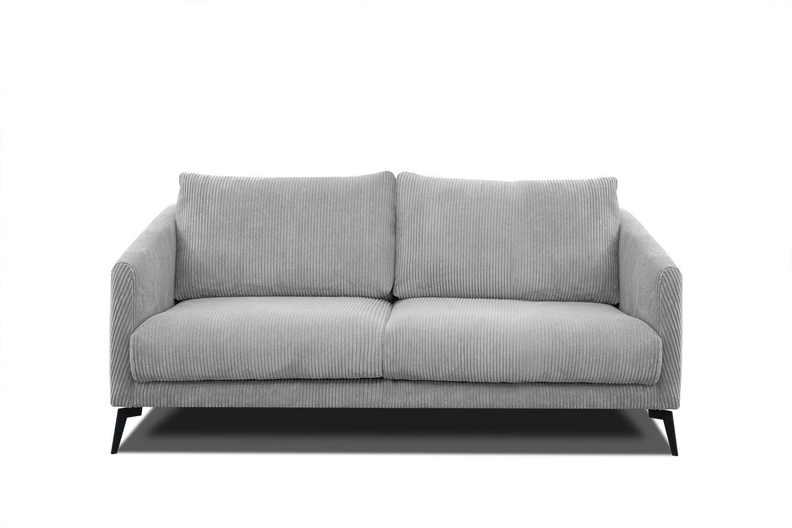 SOFA VILT 2,5-Sitzer, hellgrau - Hellgrau/Schwarz, Holzwerkstoff/Textil (202/89/94cm) - Wozimo