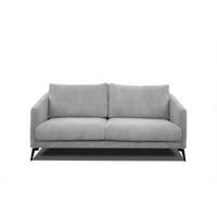 SOFA VILT 2,5-Sitzer, hellgrau - Hellgrau/Schwarz, Holzwerkstoff/Textil (202/89/94cm) - Wozimo