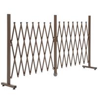 GARTENZAUN, Aluminium, Eisen, Dunkelbraun, 103,5H x 52-405L cm - Dunkelbraun, Metall (31/103cm) - Outsunny