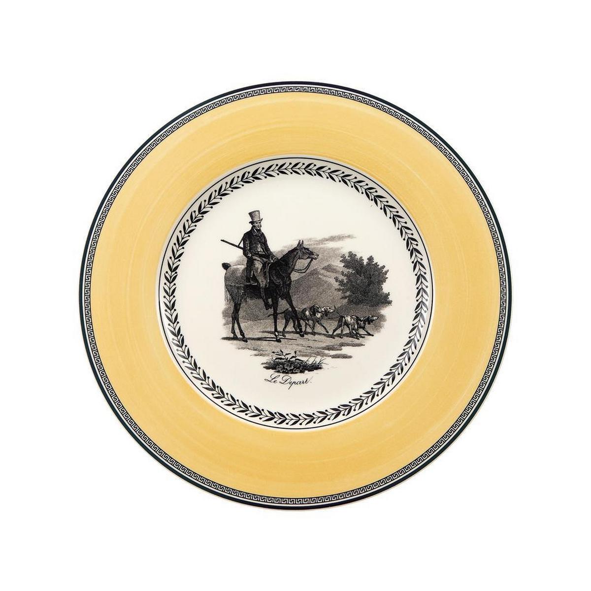 SPEISETELLER Audun Chasse weiß-grau-gelb ø 27,1 cm 6er Set - Gelb/Weiß, Keramik (27.1cm) - Villeroy & Boch