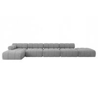 ECKSOFA modulares Sofa Lizur-L3 - 475x160x70 cm Hellgrau Velours - Hellgrau, Holzwerkstoff/Textil (475/160cm) - ALTDECOR