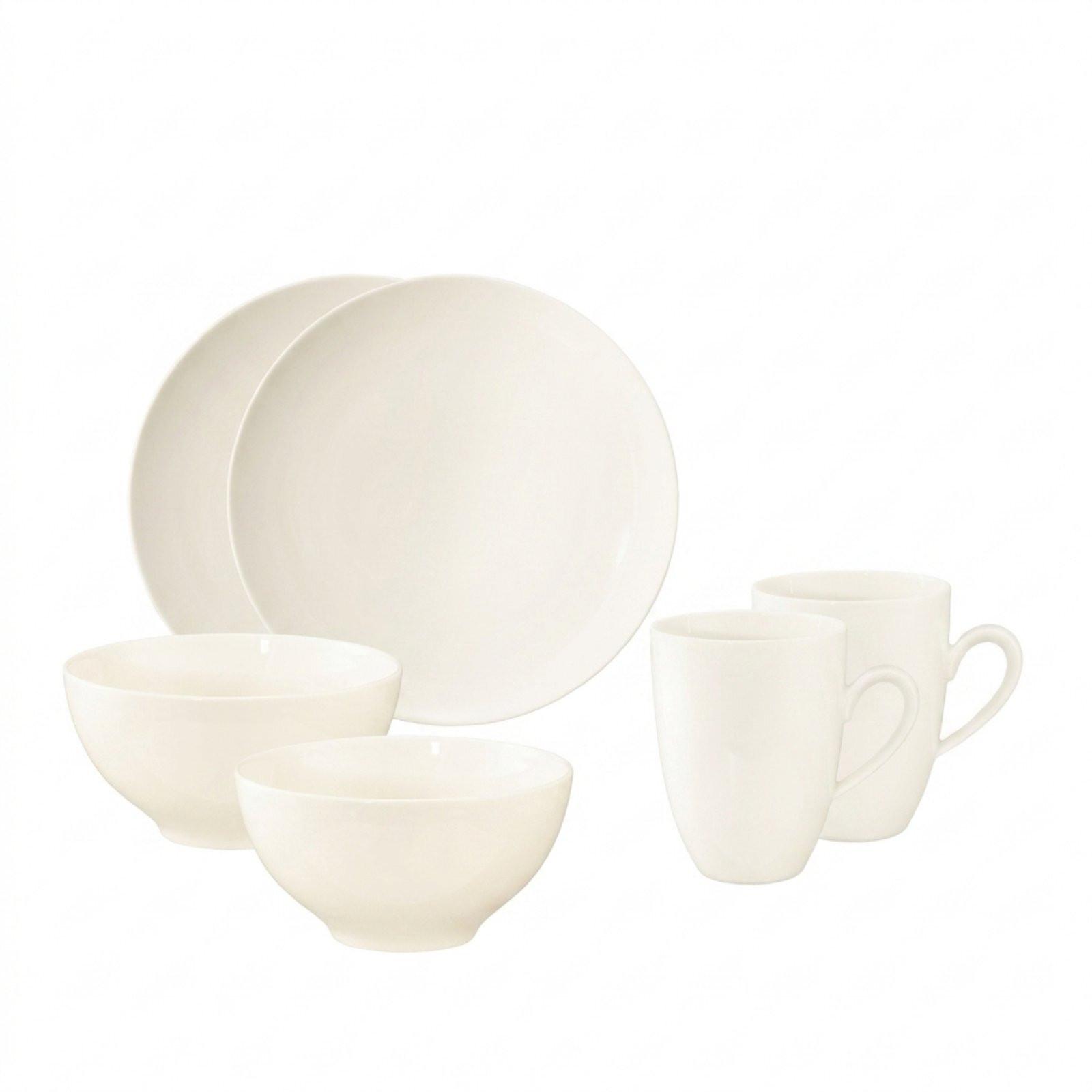 FRÜHSTÜCKS-SET Savona Fine Diamond creme 6-tlg. - Creme, Keramik (2/2/2cm) - Seltmann Weiden
