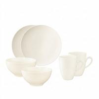 FRÜHSTÜCKS-SET Savona Fine Diamond creme 6-tlg. - Creme, Keramik (2/2/2cm) - Seltmann Weiden
