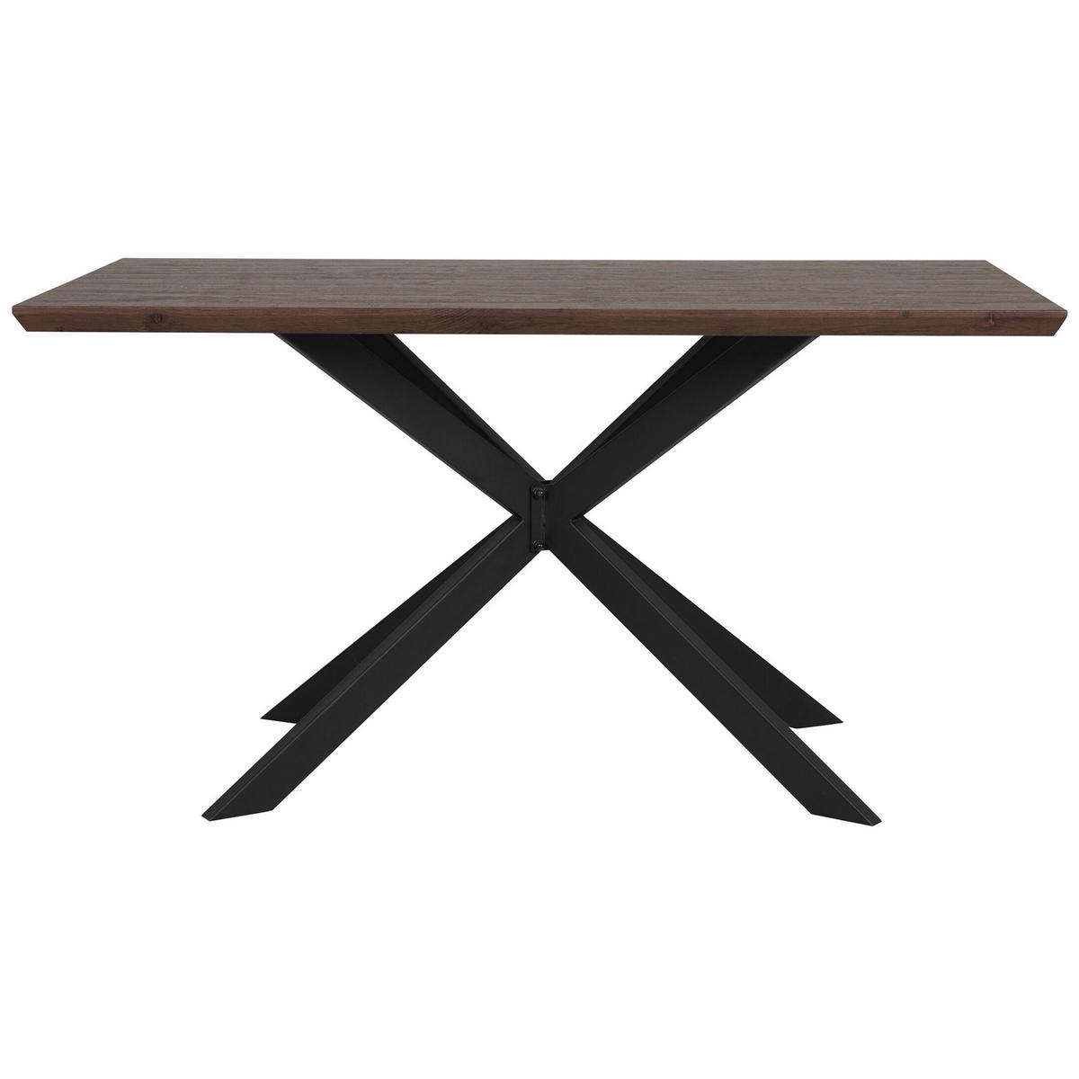 ESSTISCH 140/80/75 cm Dunkelbraun, Schwarz Rechteckig Spectra - Dunkelbraun, Holzwerkstoff (140/80/75cm) - Beliani