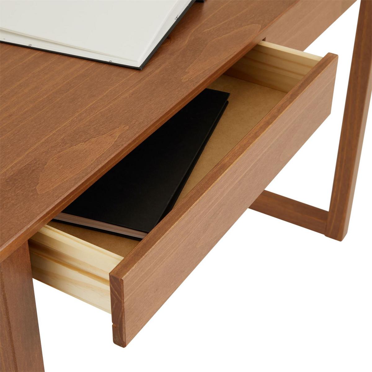 SCHREIBTISCH NOAH - Kastanienfarben, Holz (54/110/75cm) - IDIMEX