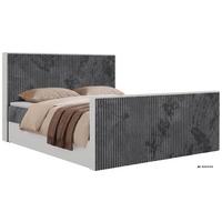 BOXBETT TRAVIT DUO 140/200 - Grau Cord - Topper Visco - H4 - Schwarz/Grau, Kunststoff/Textil (140/200cm) - MKS