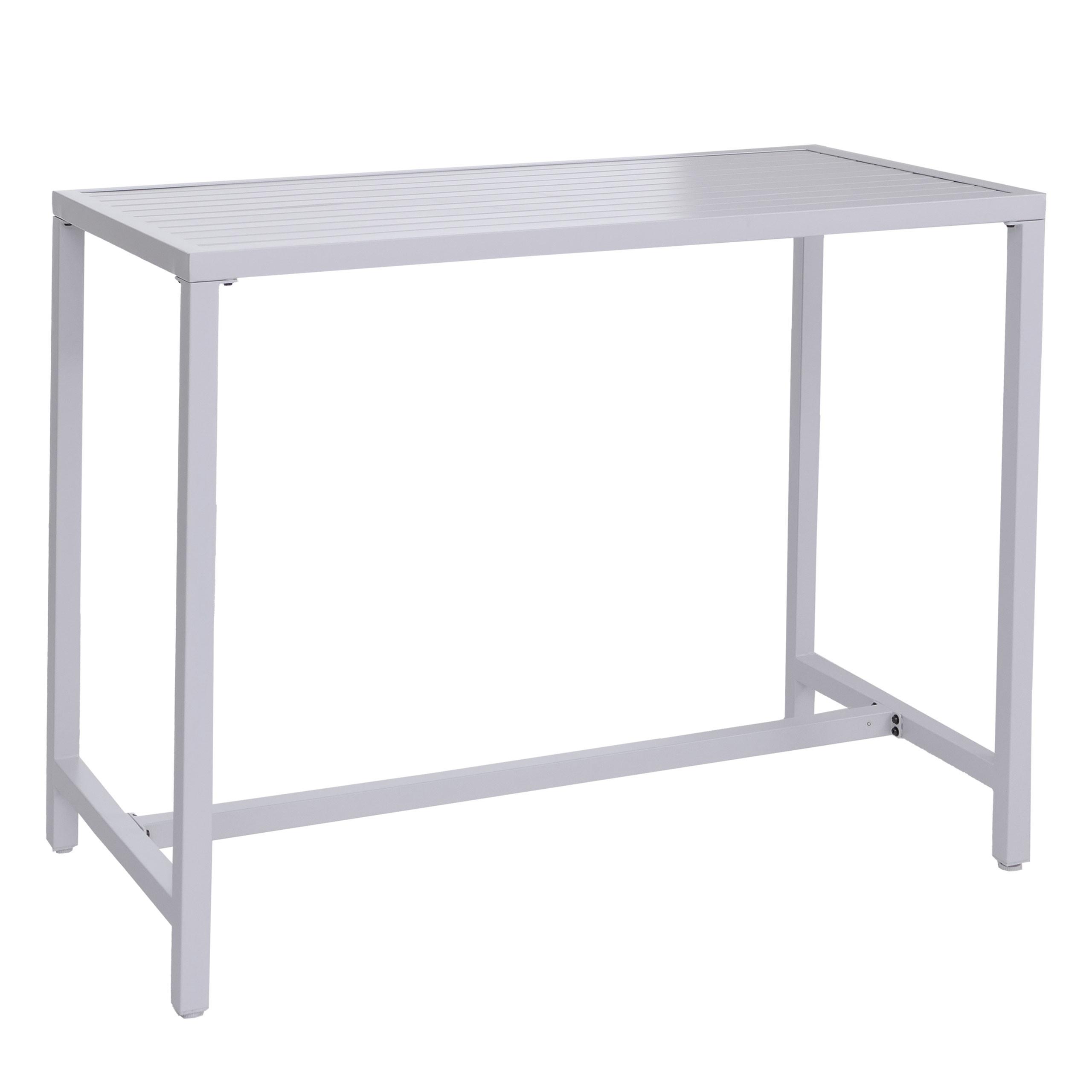 STEHTISCH eckig Grau - Grau, Metall (65/130/105cm) - MCW
