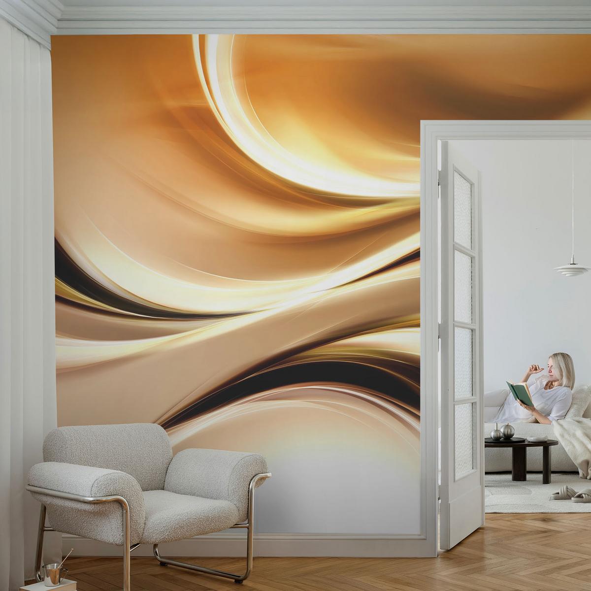 FOTOTAPETE 312x219 cm - Flüssigkeitsleitungen - Schwarz, Textil (312/219cm) - Wallfluent