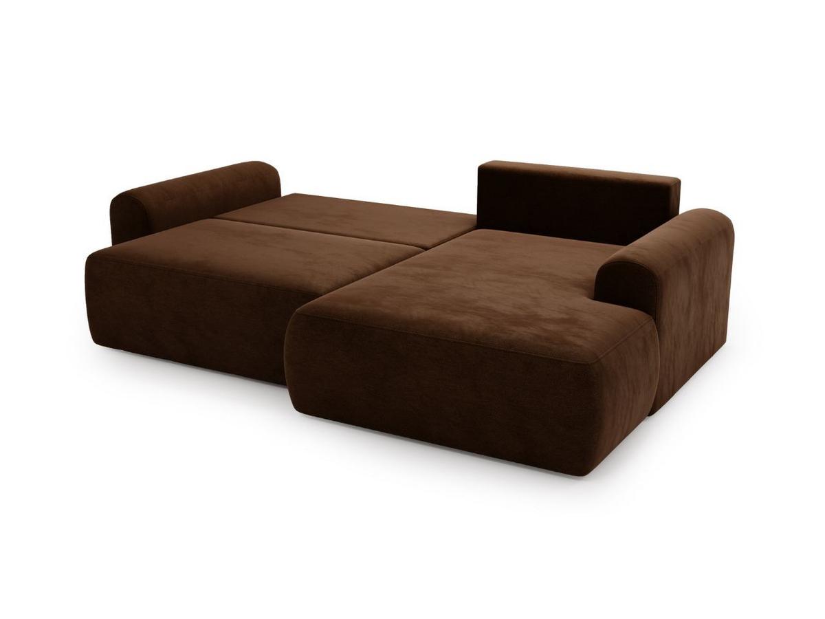 ECKSOFA Savana Dunkelbraun Rechts - Dunkelbraun, Holz/Textil (177/257cm) - Graingold