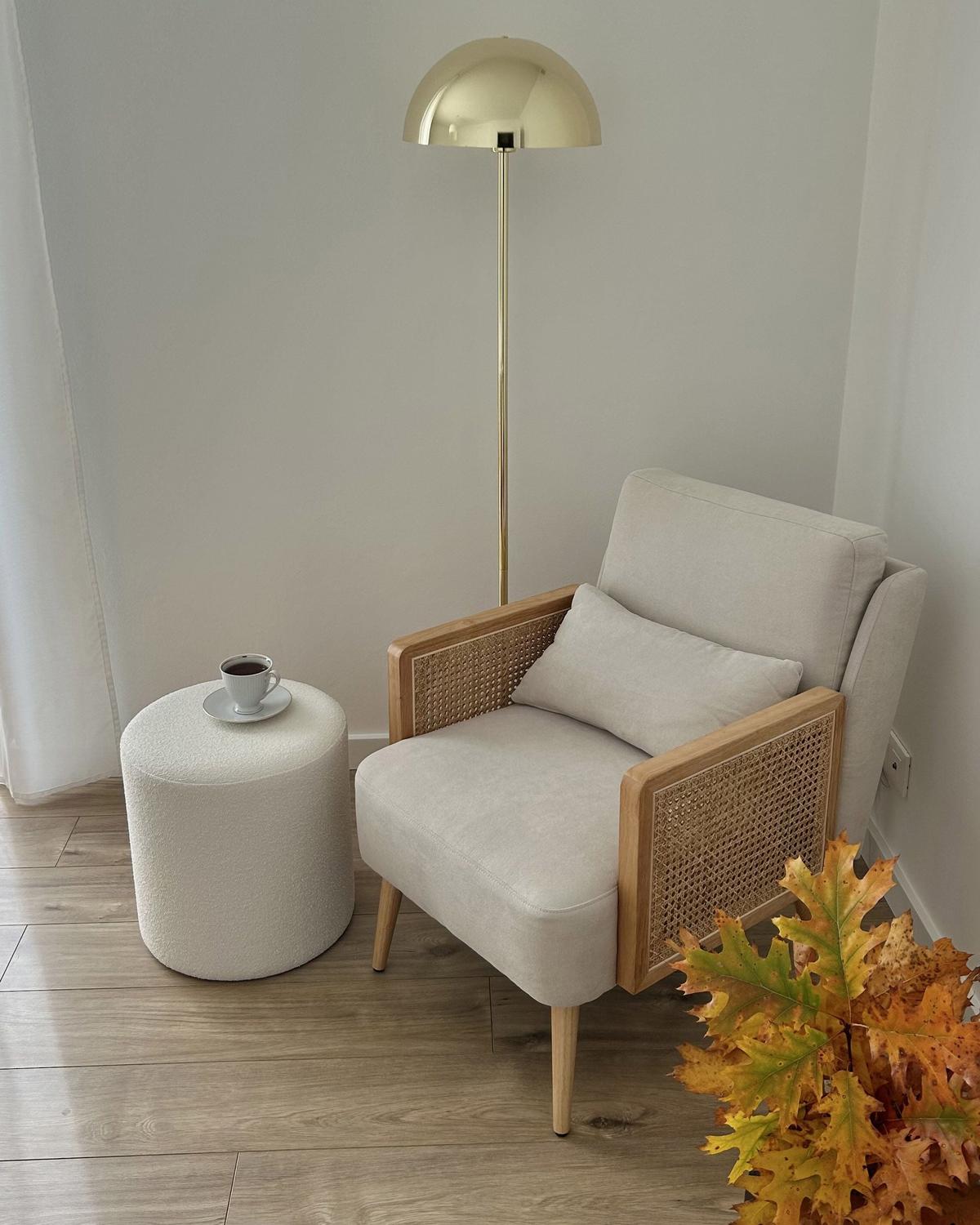 SESSEL Polsterbezug Beige Orum - Beige, Textil (60/80/78cm) - Beliani