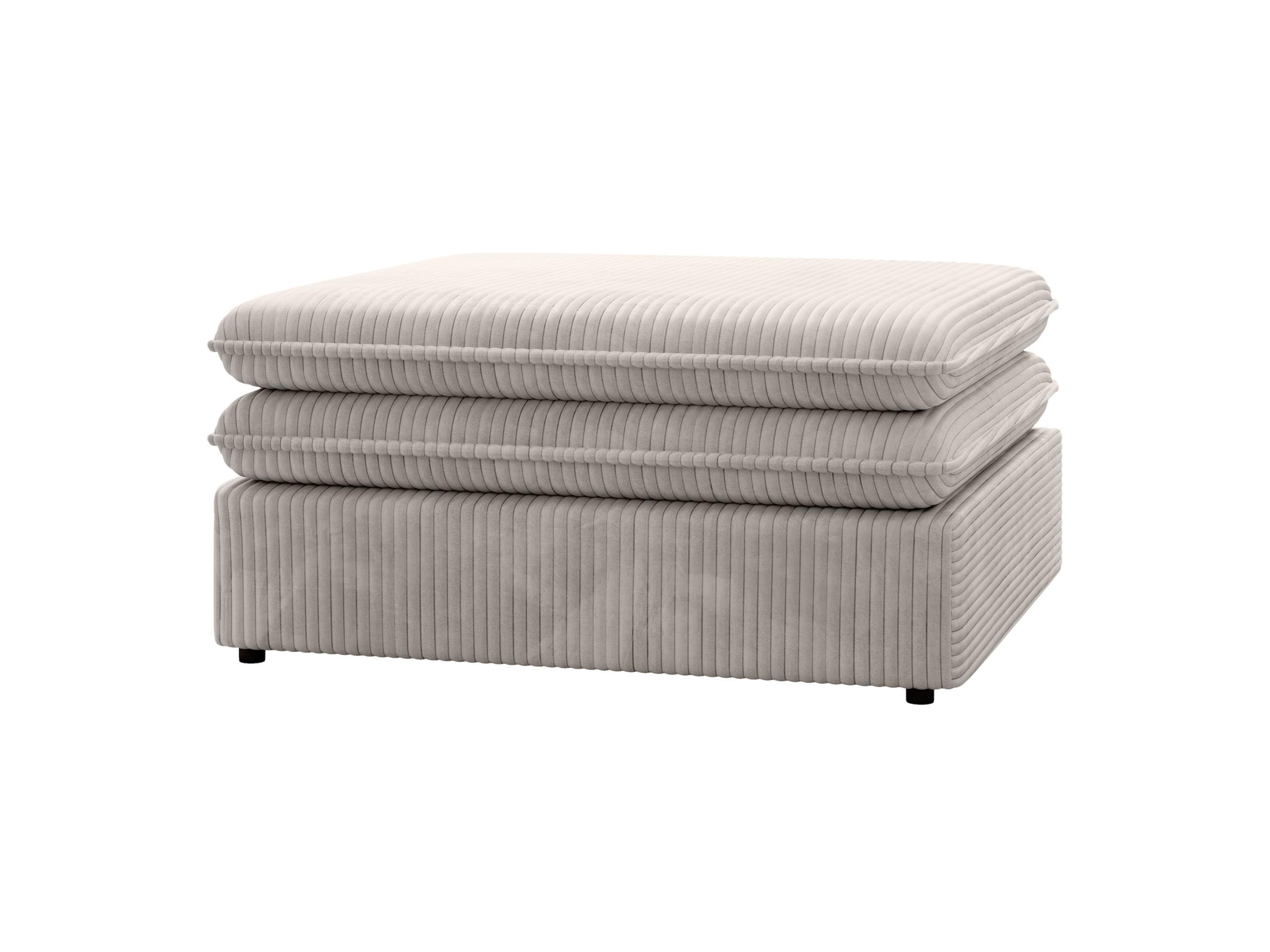 MASSENO Sitzhocker SCORZA, Modern Polsterhocker, Fußhocker Creme - Creme, Holzwerkstoff/Kunststoff (85/43/85cm) - MASSENO