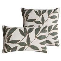 DEKOKISSEN 2er-Set Weiß 45/45 cm Lansium - Weiß, Textil (45/45cm) - Beliani
