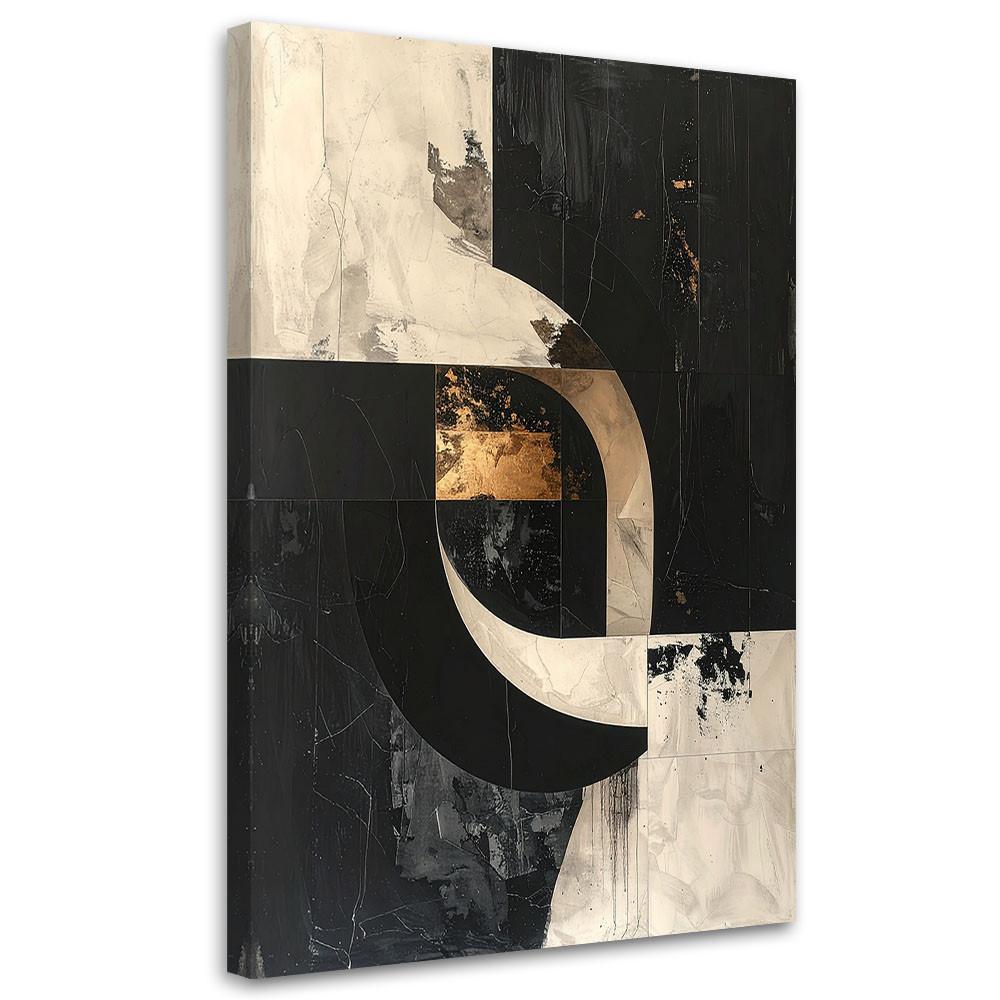 LEINWANDBILD Abstraktion 40x60cm - Schwarz, Textil (40/60cm) - Feeby