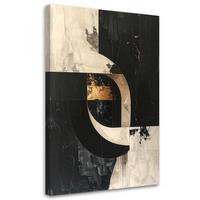 LEINWANDBILD Abstraktion 40x60cm - Schwarz, Textil (40/60cm) - Feeby