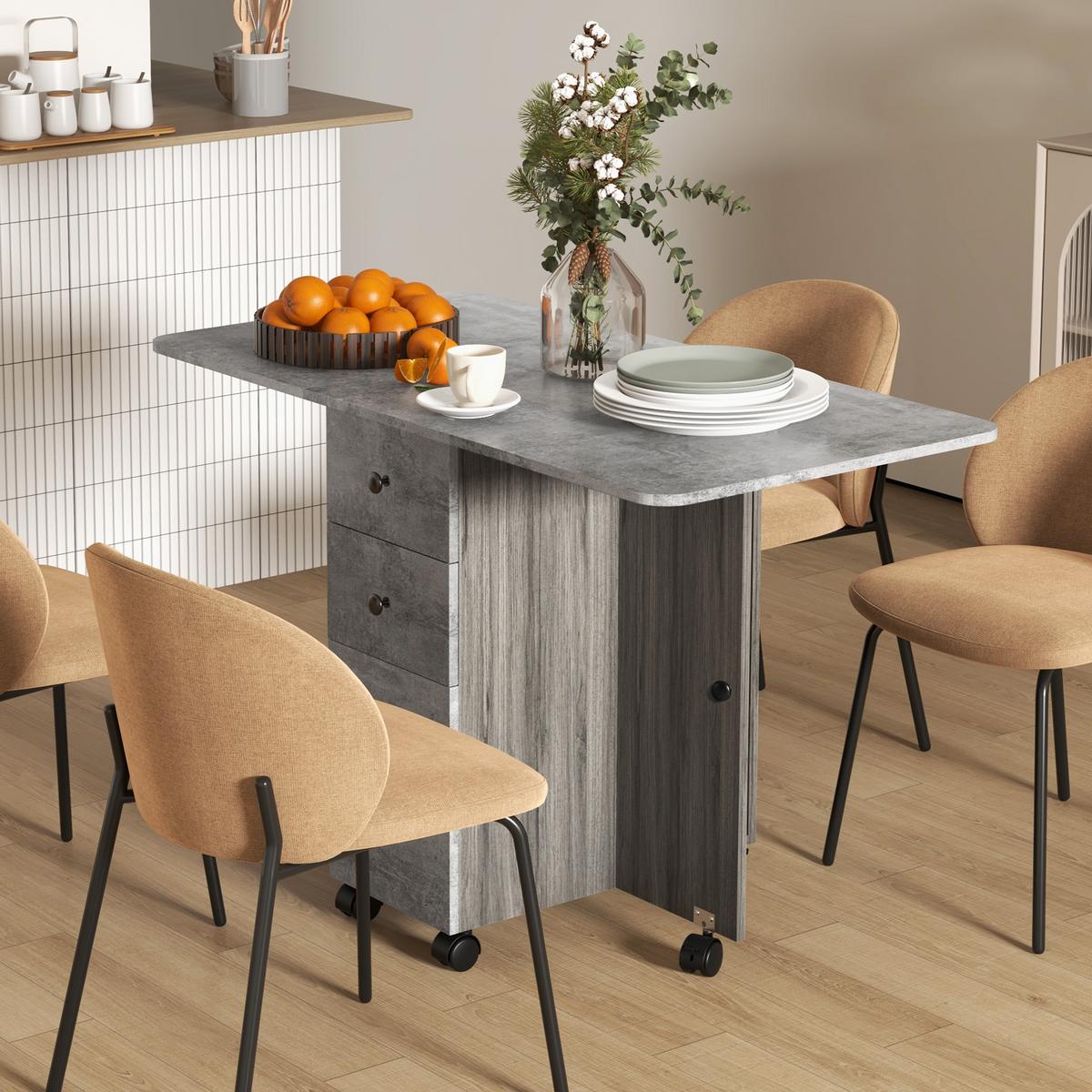 ESSTISCH Gryvin 120/60/76.5 cm - Grau, Holz (120/60/76.5cm) - ZMH