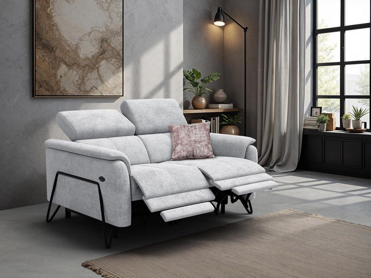 RELAXSOFA RODEN 2-Sitzer, hellgrau - Hellgrau, Holz/Textil (152/82/103cm) - Wozimo