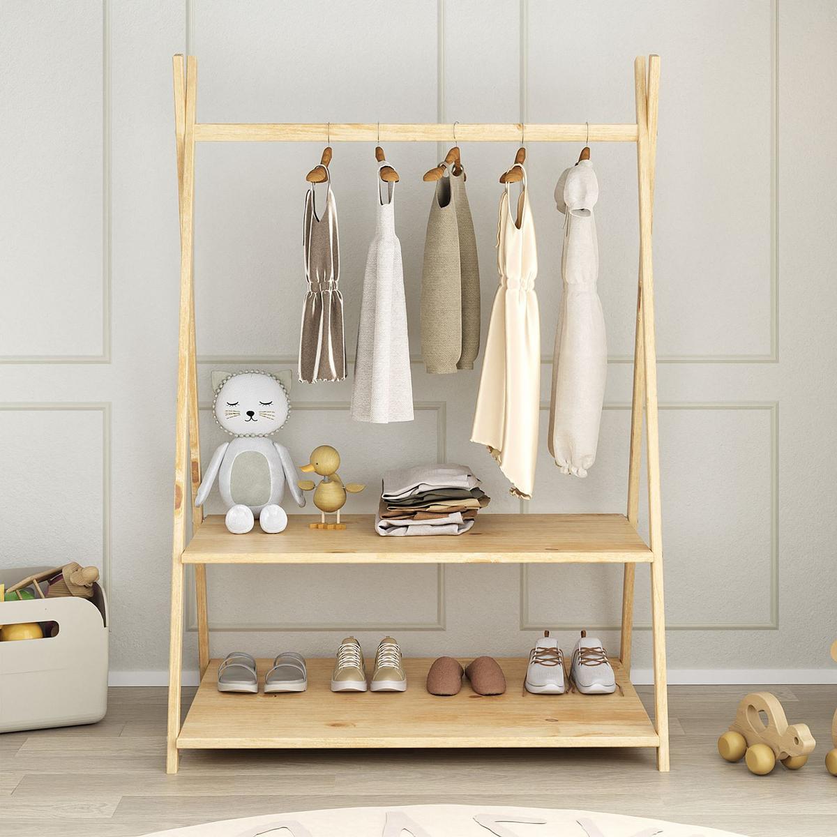 KINDERGARDEROBE DANILO - Naturfarben, Holz (82/115/50cm) - IDIMEX