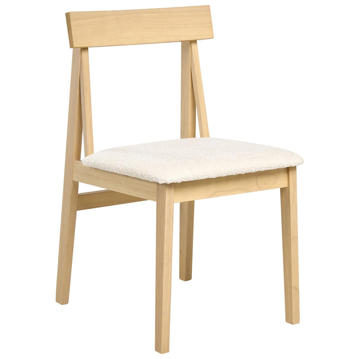 ESSZIMMERSTUHL 2er-Set Hellbraun Isle - Hellbraun/Beige, Holz (45/82/55cm) - Beliani