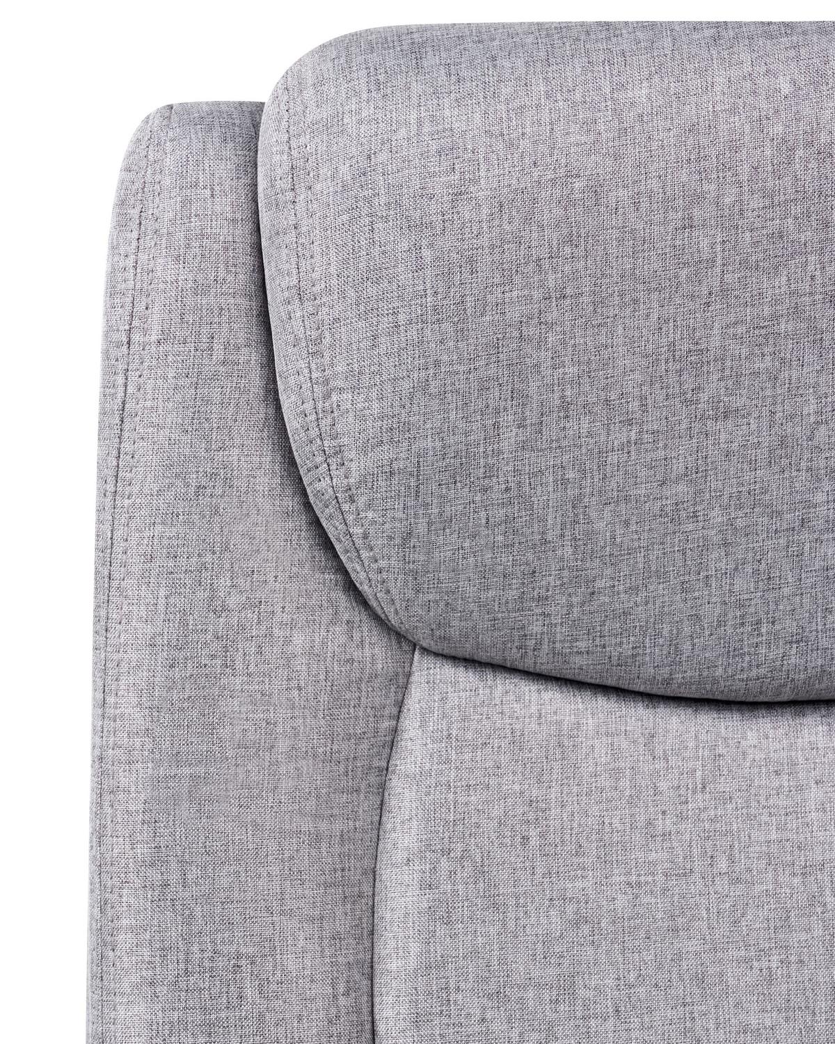 CHEFSESSEL Leinen Grau Graceful - Grau, Textil (70/119/70cm) - Beliani
