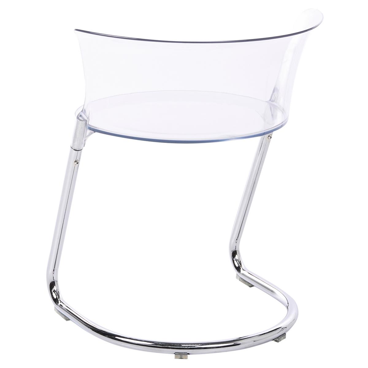 ESSZIMMERSTUHL 2er Set Transparent Oshkosh - Transparent/Silberfarben, Kunststoff (47/63/50cm) - Beliani