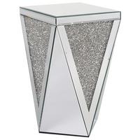 BEISTELLTISCH Silber verspiegelt Luxey - Silberfarben, Glas (30/30/51cm) - Beliani