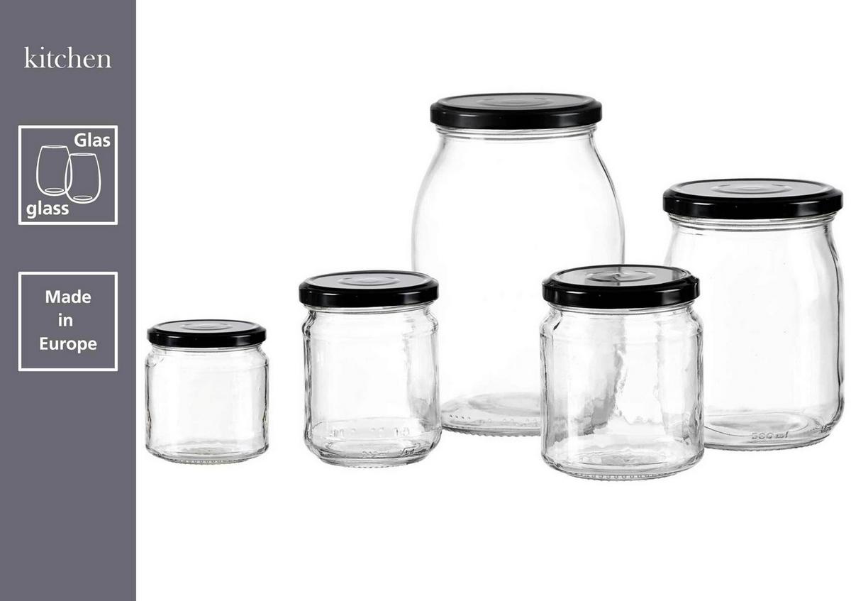 EINMACHGLÄSER Kitchen Love transparent 200 ml 6er Set - Transparent, Glas (0.2L) - Ritzenhoff Breker