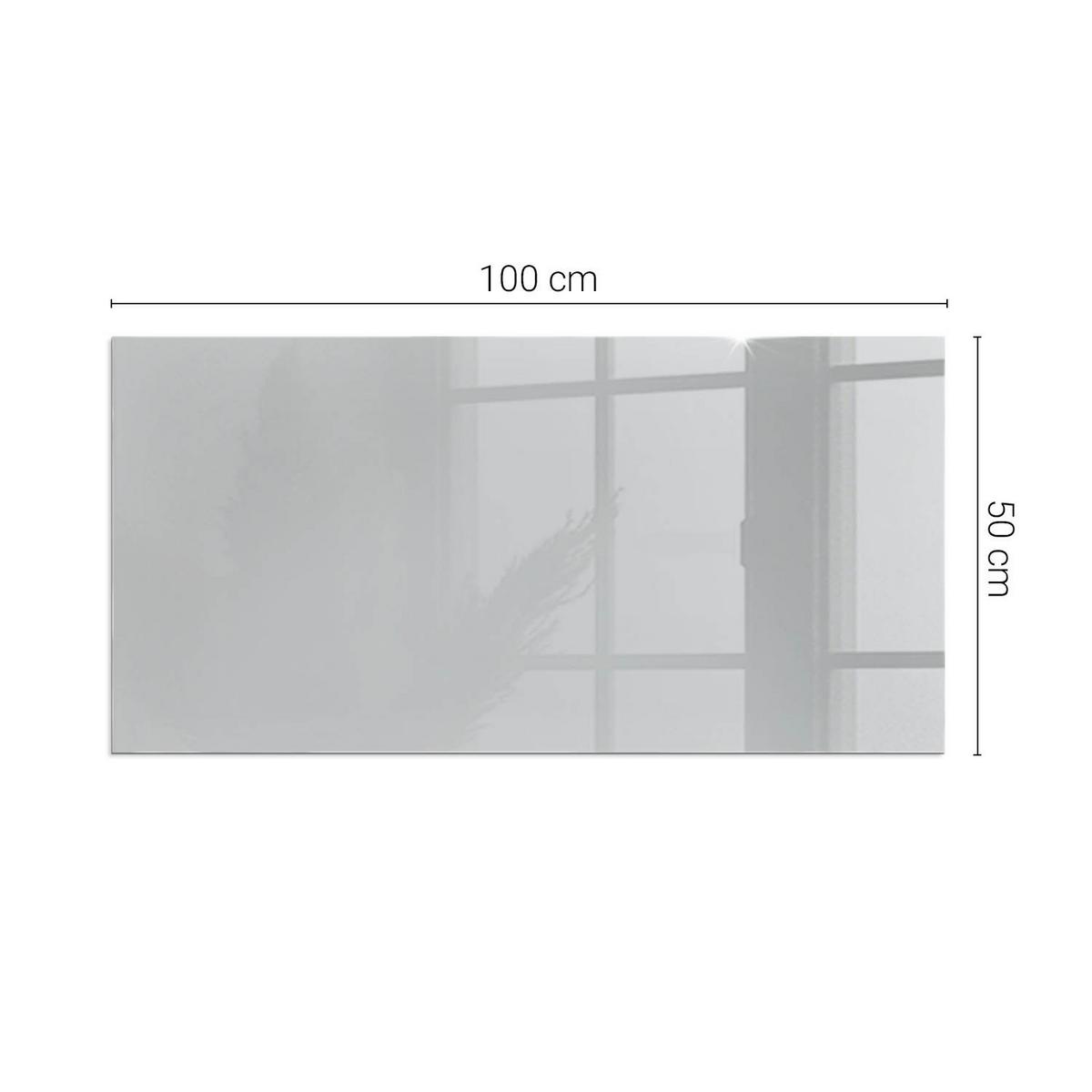 GLASPLATTE für Kamin 100x50 cm - Grau, Glas (100/50/0.4cm) - TULUP