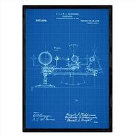 POSTER Planetarium Patent A3 Rahmenlos - Blau, Papier (29.7/5/42cm) - Nacnic