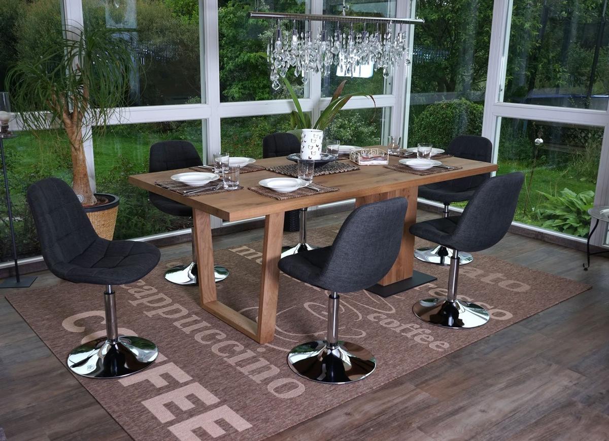 ESSZIMMERSTUHL Grau 2er-Set - Dunkelgrau/Grau, Textil (47/84/50cm) - MCW