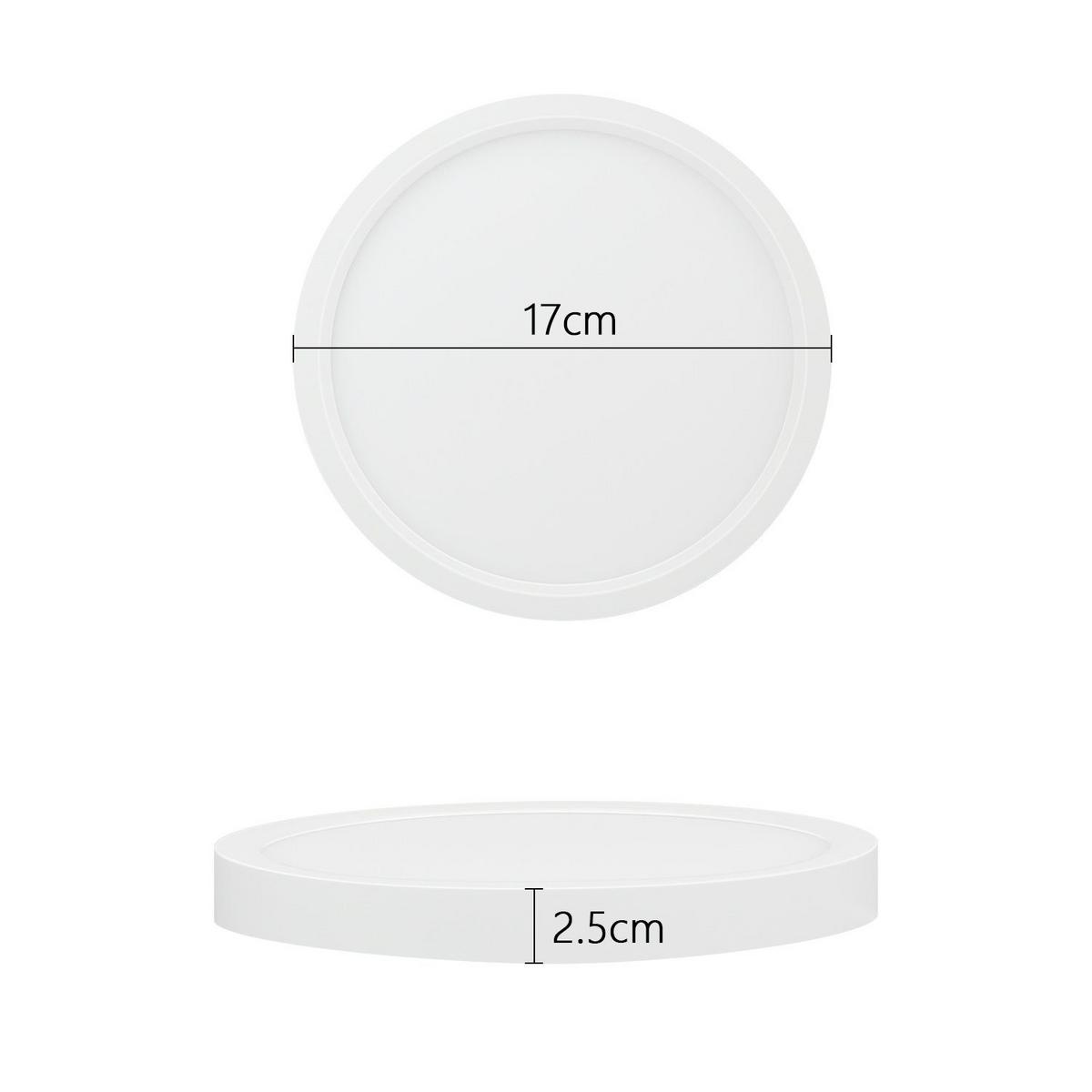 LED-DECKENLEUCHTE Tannhainbach 18/2.4/18 cm - Weiß, Kunststoff (18/18/2.4cm) - ZMH
