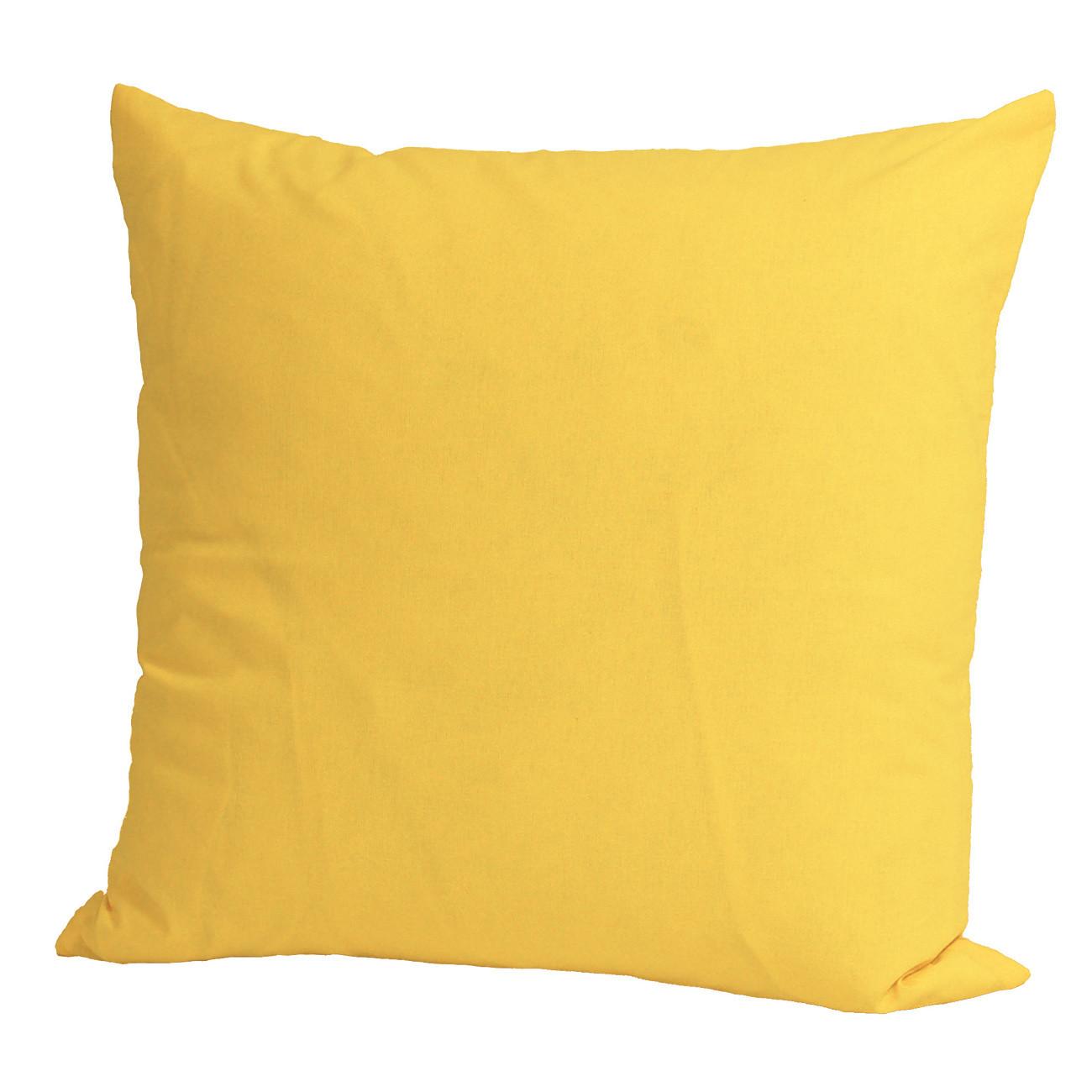 KISSENBEZUG Basic 100% Baumwolle gelb 40/40 cm - Gelb, Textil (40/40cm) - beties Heimtextil