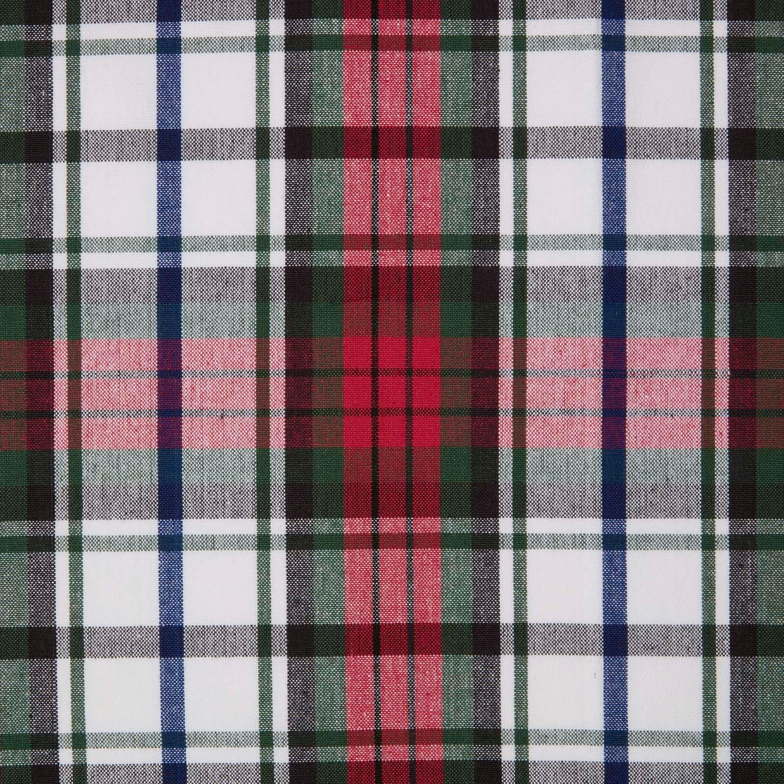 BAUMWOLLSTOFF Meterware Schottenkaro Macduff rot-weiß-grün, 150 cm - Rot, Textil (150/100cm) - Homescapes