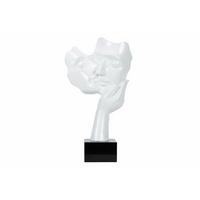 SKULPTUR Weiß 27/50 cm - Weiß, Stein (4.6/50/14cm) - KUNSTLOFT
