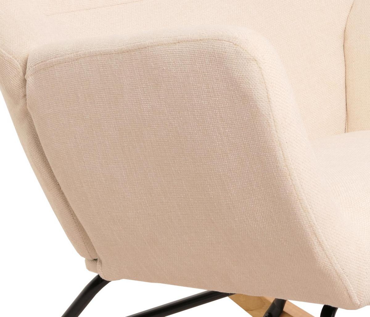 SCHAUKELSTUHL Cremeweiß - Creme/Weiß, Holz (67/92/85cm) - MCW