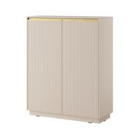 HIGHBOARD MAESTRO 104/127/39 cm mit 2 Türen Beige - Beige, Holzwerkstoff (104/127/39cm) - MASSENO