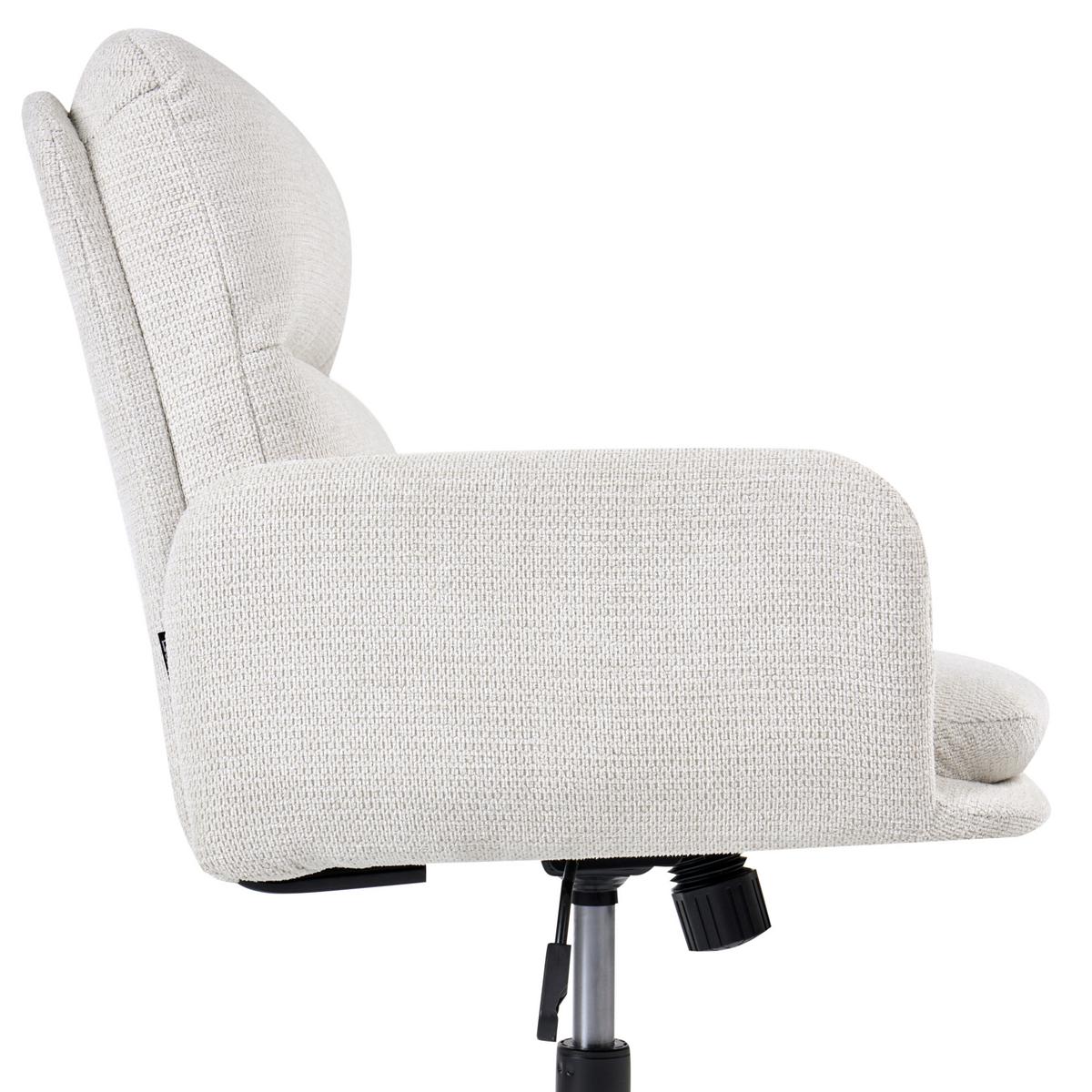 BÜROSTUHL Cremeweiß Constantia - Creme, Textil/Metall (58/86/58cm) - Beliani