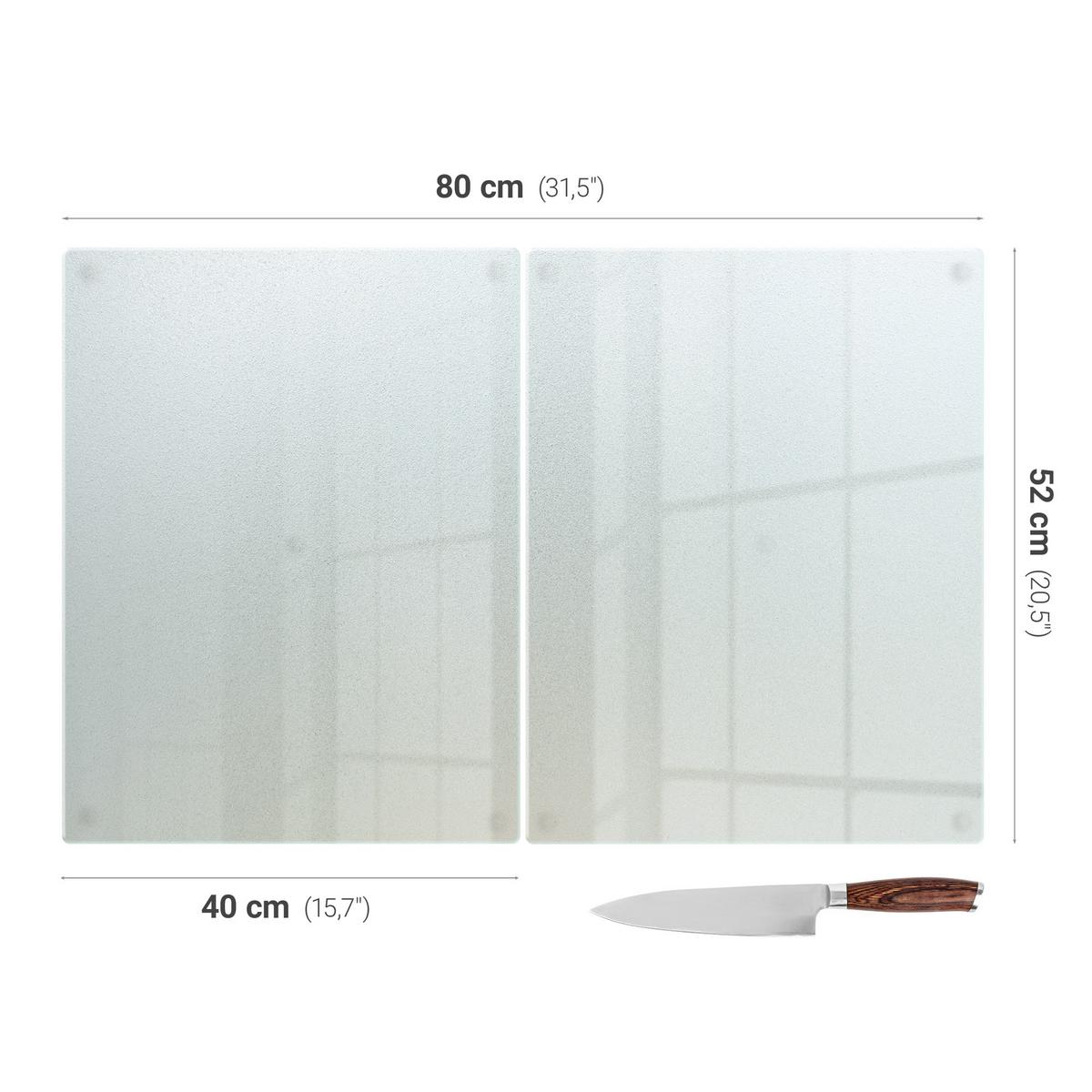 KÜCHENRÜCKWAND Glas transparent 2x40x52 cm - Transparent, Glas (40/52/0.4cm) - TULUP