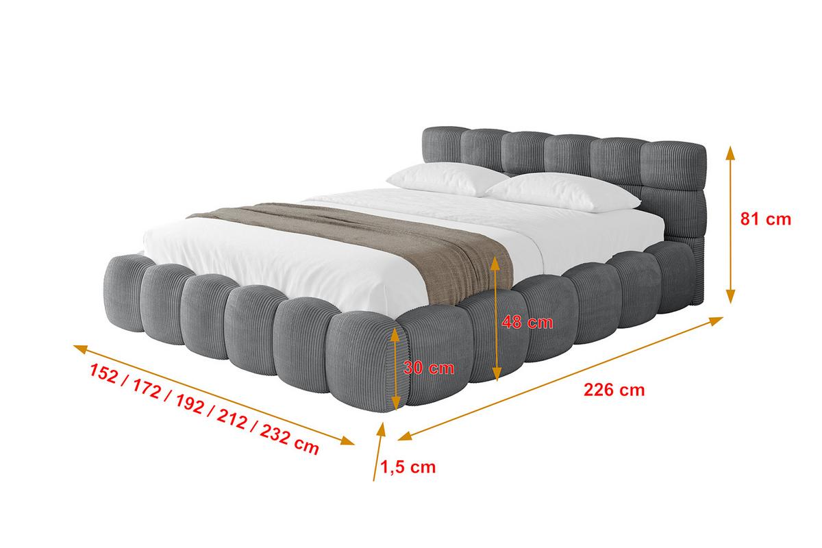 POLSTERBETT mit Bettkasten und Lattenrost, Boxbett ohne Matratze - LEYA-v1 120x200 Dunkelgrau - Dunkelgrau, Holzwerkstoff/Textil (120/200cm) - ALTDECOR