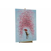 ACRYLBILD HANDGEMALT 80/120 cm - Blau/Pink, Holz/Textil (80/120cm) - KUNSTLOFT