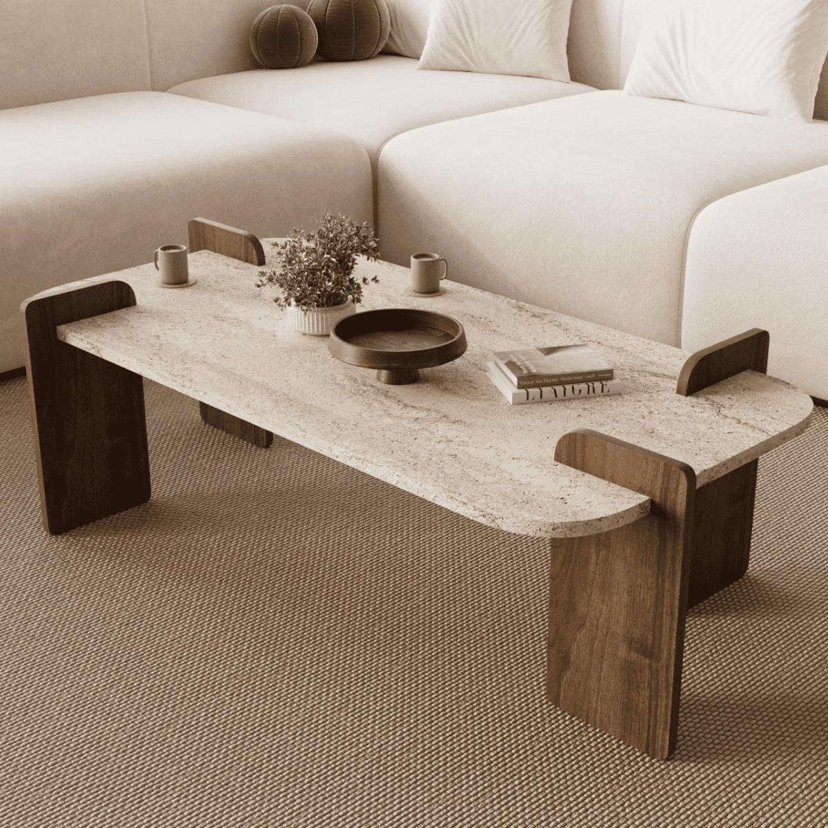 COUCHTISCH mit abgerundeten Kanten 120/60/35 cm - Eichefarben, Holzwerkstoff (8/60/35cm) - Calicosy