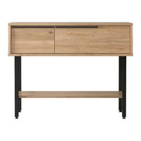 KONSOLENTISCH Vesanto - Eichefarben/Schwarz, Holzwerkstoff/Metall (100/29.5/76cm) - [en.casa]