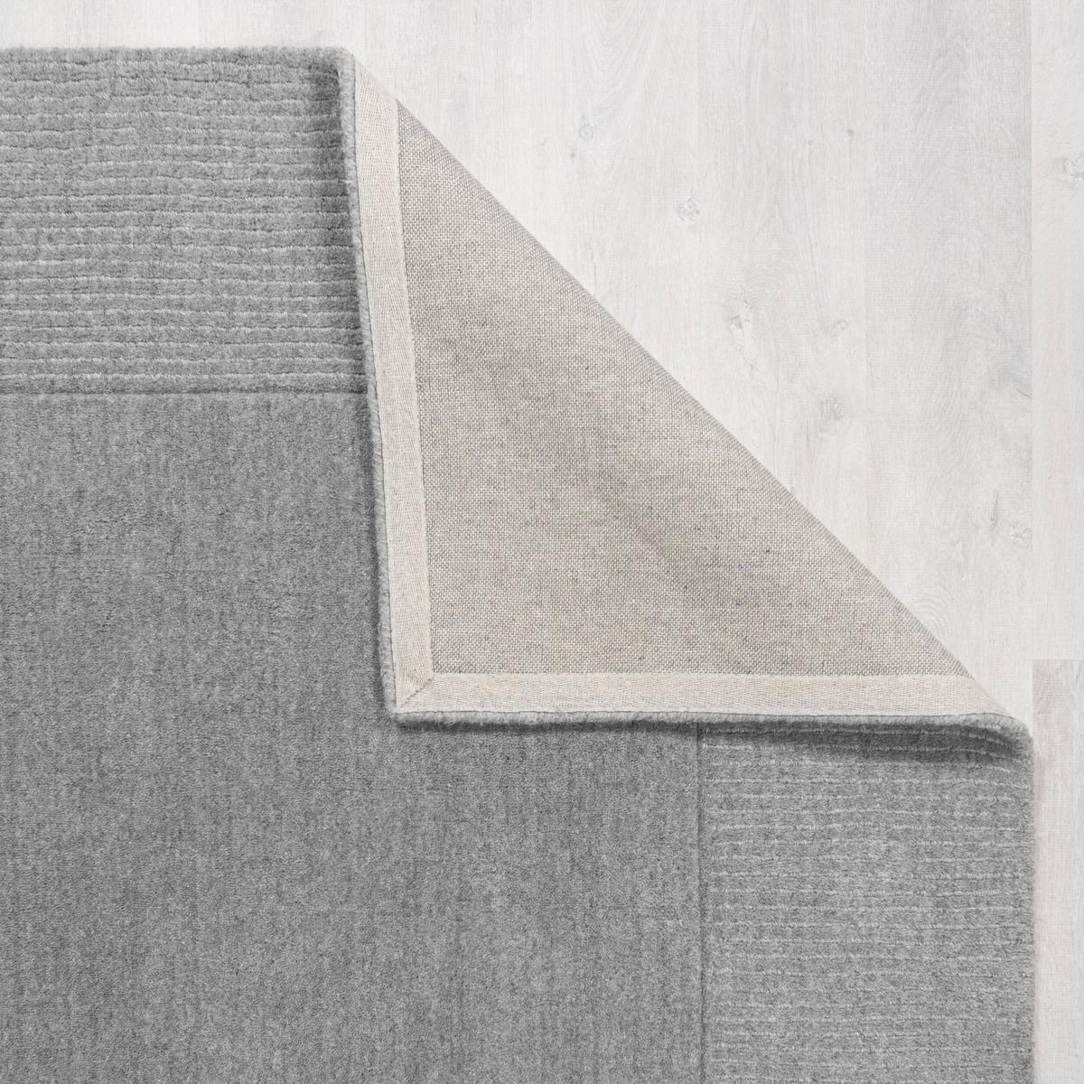 WOLLTEPPICH MOLE, einfarbig, Grau meliert, 200 x 290 cm - Grau, Textil (290/200cm) - KADIMA DESIGN