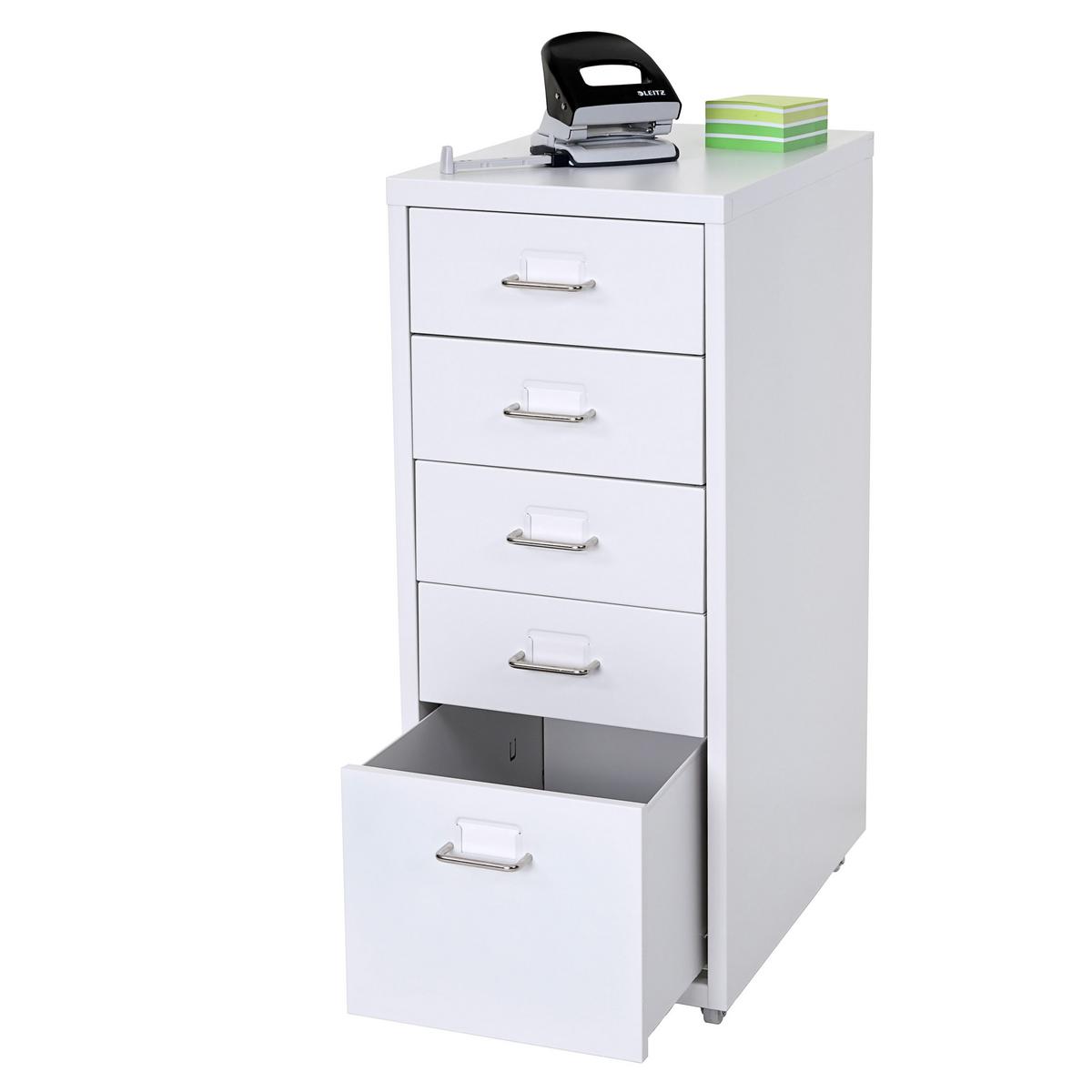ROLLCONTAINER Weiß - Weiß, Metall (28/69/41cm) - MCW