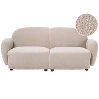 3-SITZER-SOFA Bouclé Beige Jule - Beige/Schwarz, Textil (183/77/82cm) - Beliani