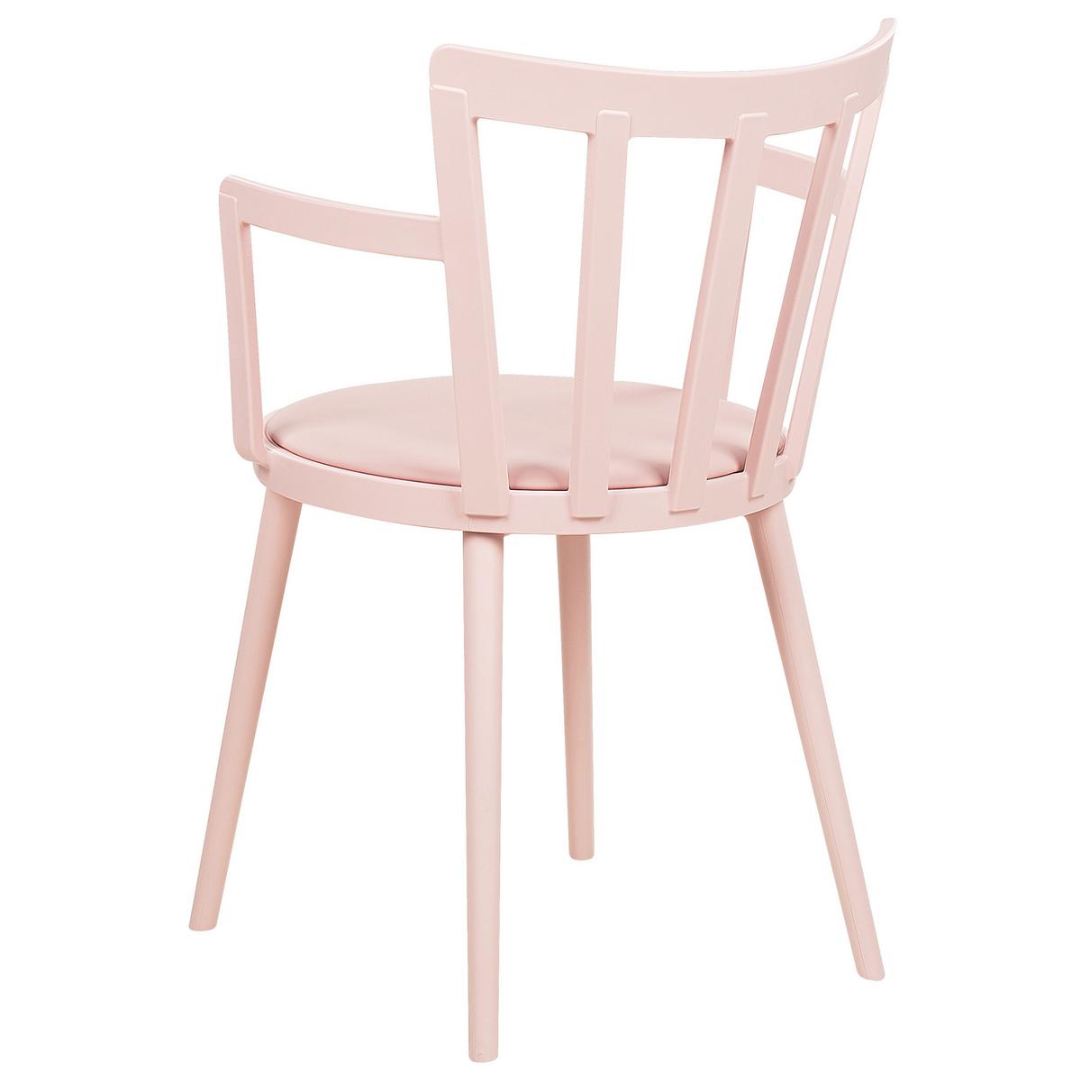 ESSZIMMERSTUHL 4er-Set Kunststoff Rosa Morill - Pink, Kunststoff (45/77/52cm) - Beliani